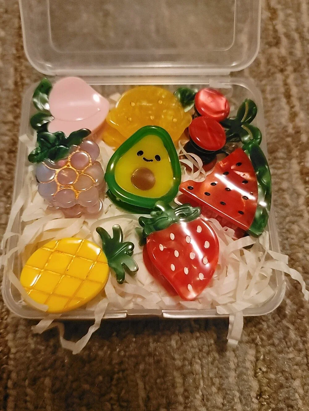 8 fruit mini claw clips for hair